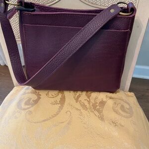 Portland Leather Goods Plum Triangle Shoulder Bag